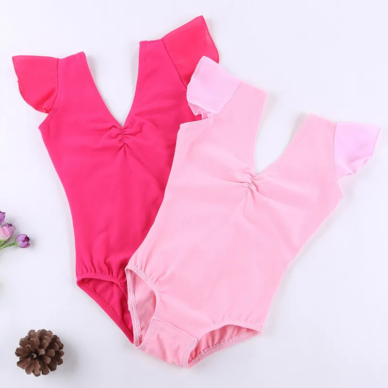 

short sleeved spandex gymnastics leotard for girls kids leotards children dance wear sleeveless pink competition child dancewear
