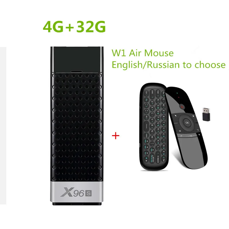 Android X96s tv Stick и Android 9,0 дисплей ключ четырехъядерный Amlogic S905Y2 Wifi 4 Гб ram 32 Гб rom Bluetooth Smart tv Box - Цвет: 4G32G W1