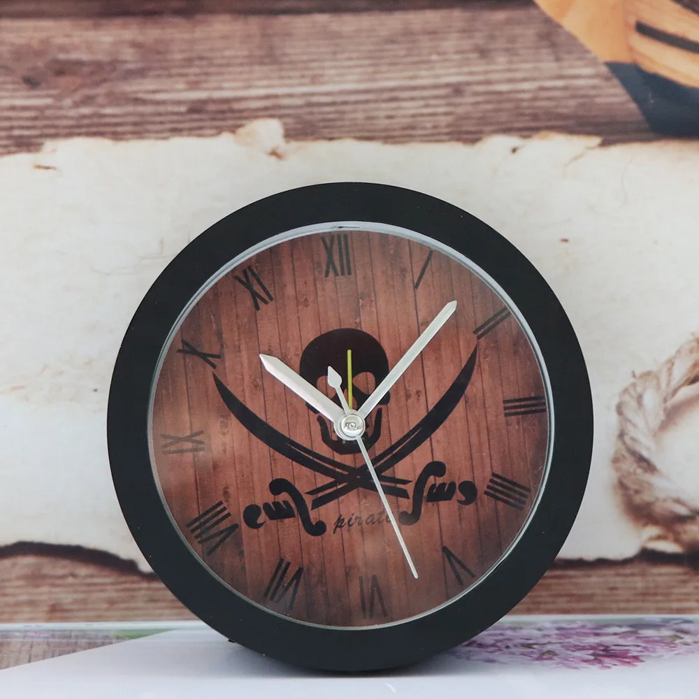 2018 New Desk Alarm Clocks Halloween skull alarm clock Silent Sweep Modern Graceful Bell Desk Creative Digital Alarm Clock