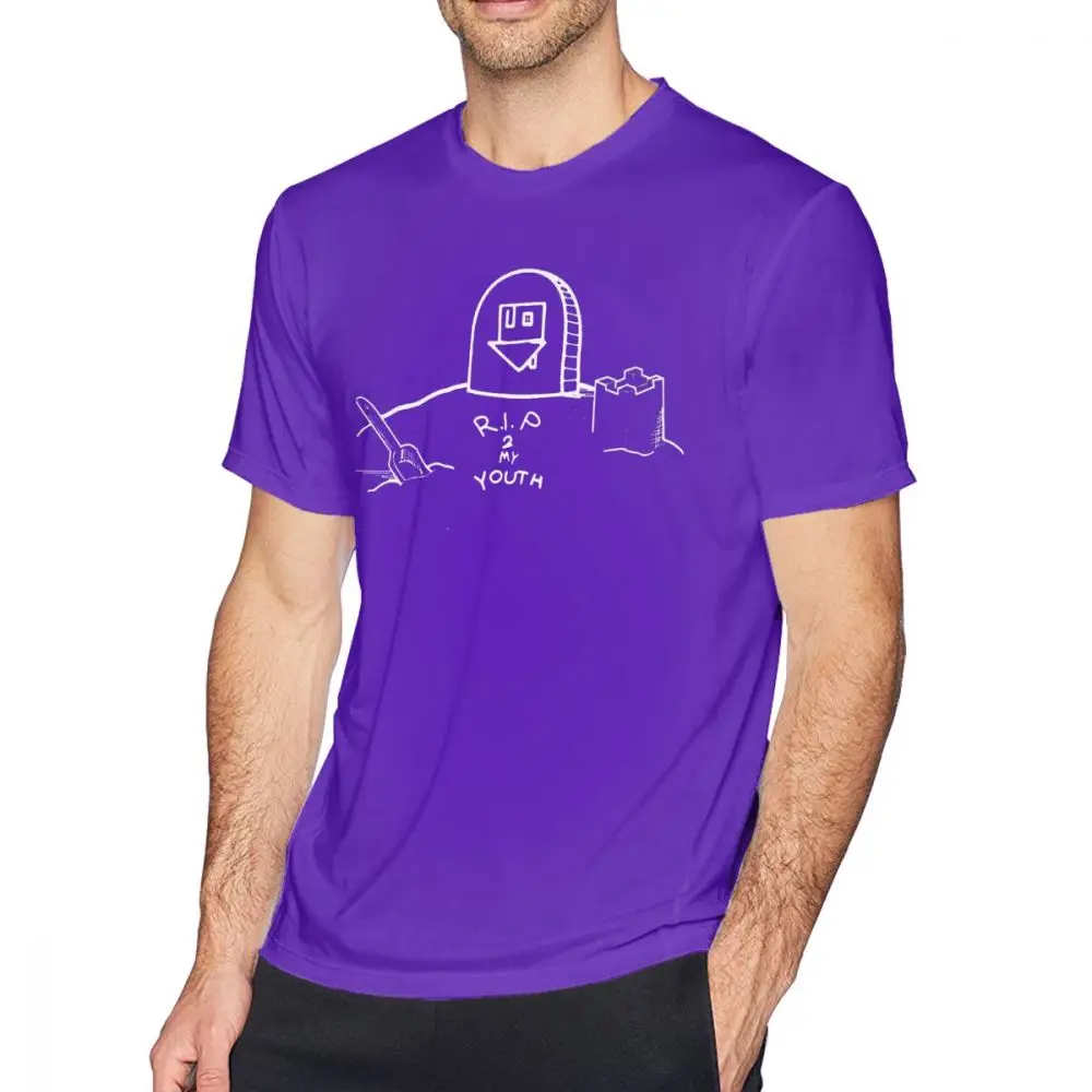 Футболка The neighborhood R I P 2 MY YOUTH, футболка с забавным принтом, модная Хлопковая мужская футболка с коротким рукавом, большие размеры - Цвет: Purple