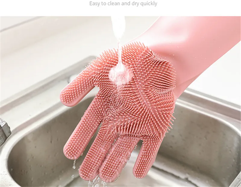 LIYIMENG Волшебные силиконовые перчатки для очистки от пыли, мытья посуды, рукавицы для душа, кухни, барбекю, жаростойкие перчатки для чистки посуды