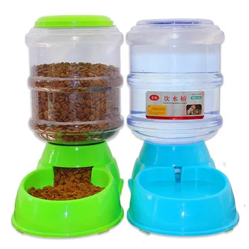 

A38 Automatic Pet Feeder Safety Plastic Dog Food Drink Bowl Puppy Dog Dispenser Pets Water Fountain For Dogs Cats Pet Feeding