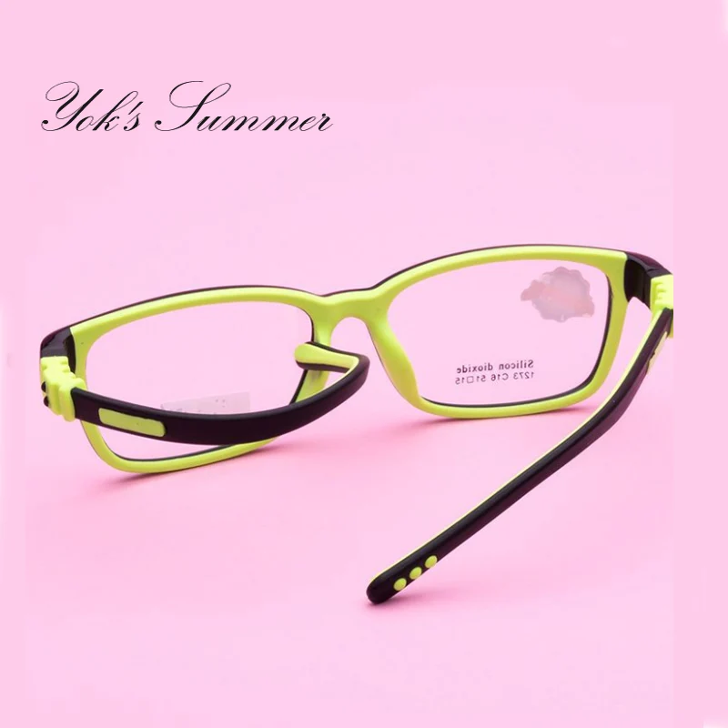YOK'S Kids TR90 силикагель очки для мальчиков и девочек Корейский студенческий Сверхлегкий Съемные ноги оптические очки по рецепту рамки CN1274