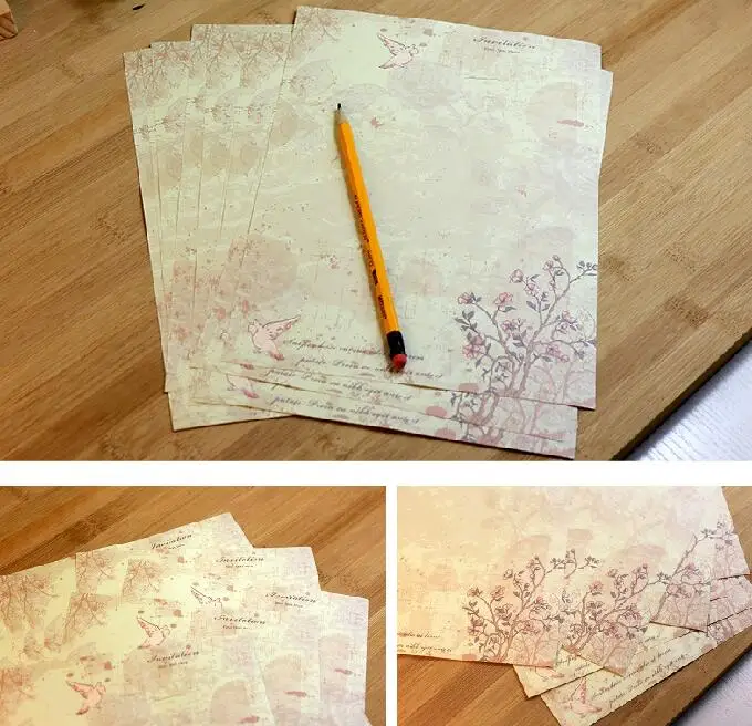 100 листов дерево с птицей стиль канцелярская бумага для письма бумага письмо набор школьные офисные принадлежности