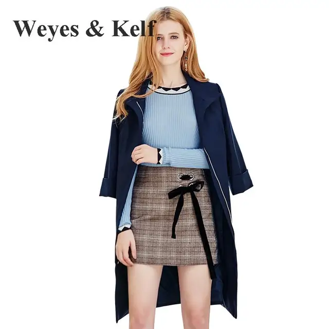 Weyes y Kelf Azul Oscuro Causa Tres Cuartos Abrigos Para Mujer ... Weyes y Kelf Azul Oscuro Causa Tres Cuartos Abrigos Para Mujer ...