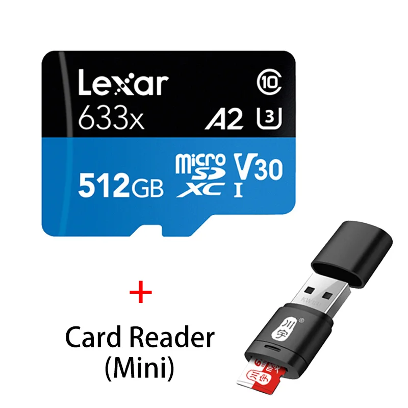 Lexar 633X Micro SD 128 ГБ 32 ГБ 64 Гб 256 ГБ 512 Гб 16 Гб Micro SD карта SD/TF флэш-карта памяти 32 64 128 Гб microSD для телефона - Емкость: TF633X-512G-C286