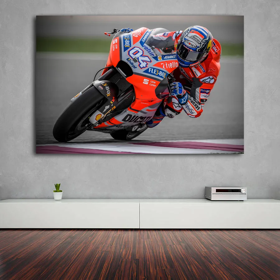 Andrea Dovizioso мотогонщика гоночный Superbike Плакаты Wall Art Картина шелковой из плотной
