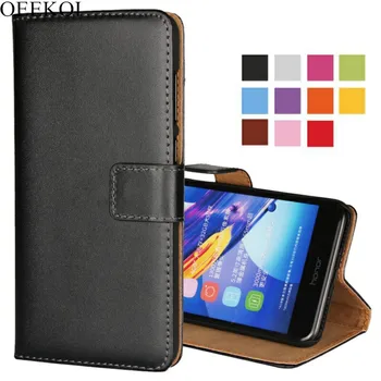 

OEEKOI Genuine Leather Wallet Flip Cover Case for Huawei Honor V9 Play/Honor 8/Honor 5X/Honor 7i/Honor 7 with Card Slot Holder