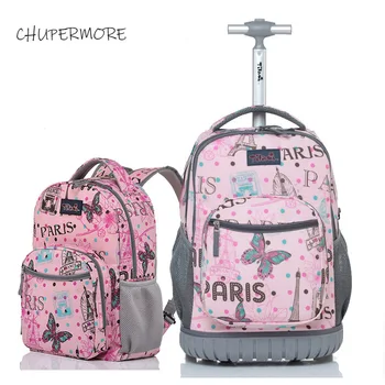 

Chupermore Pink princess oxford Travel Bags Spinner Multifunctional shoulder Suitcase Wheels 18 inch Carry On Rolling luggage