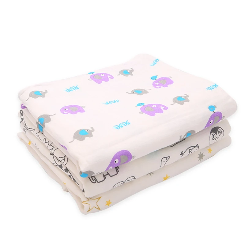 Muslin Blankets for Babies Four Layers Newborn Swaddle Wrap Baby Summer