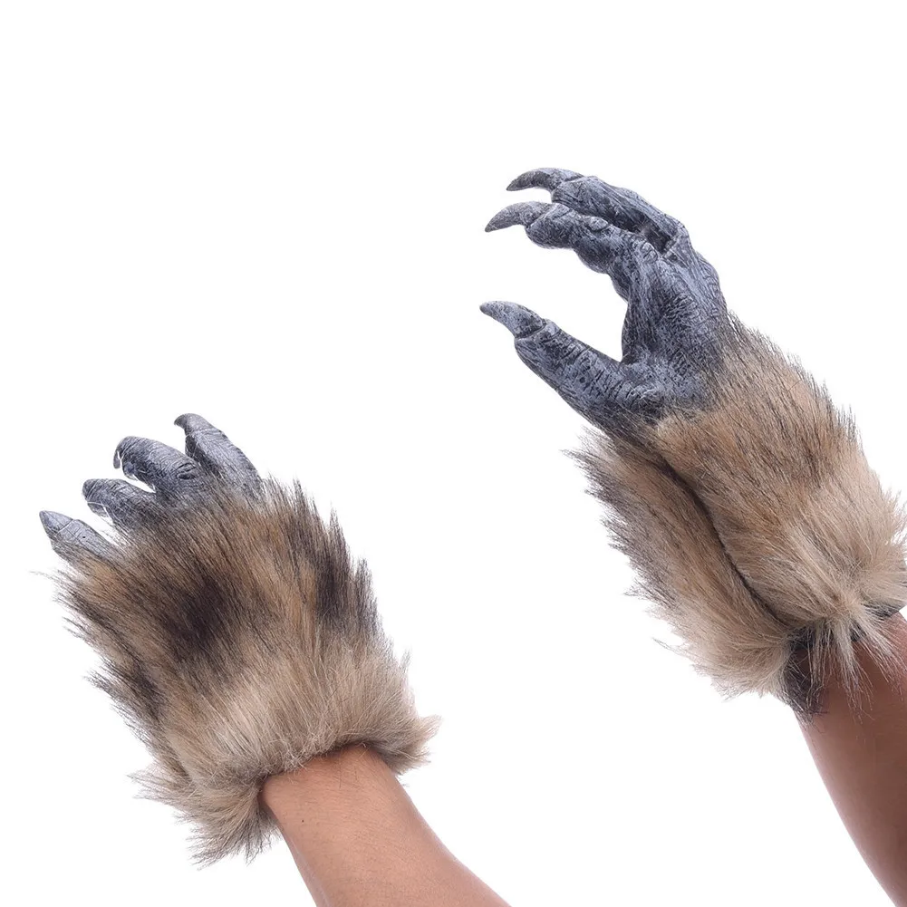 2017 Horror Latex Animal Wolf Claw Glove Dress Costumes Cosplay