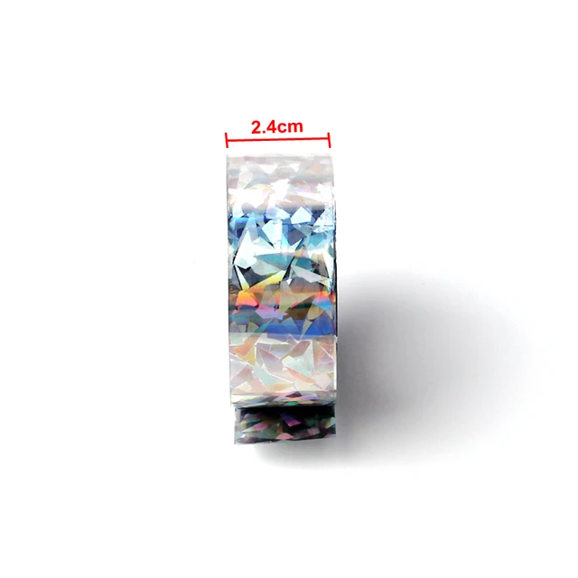 80 M*2,4 Cm-Es Műanyag Madár Visszataszító Rém Szalag Holografikus Környezetbarát Ijesztő Fényvisszaverő Szalagja A Madarak Elriasztására - Image 2