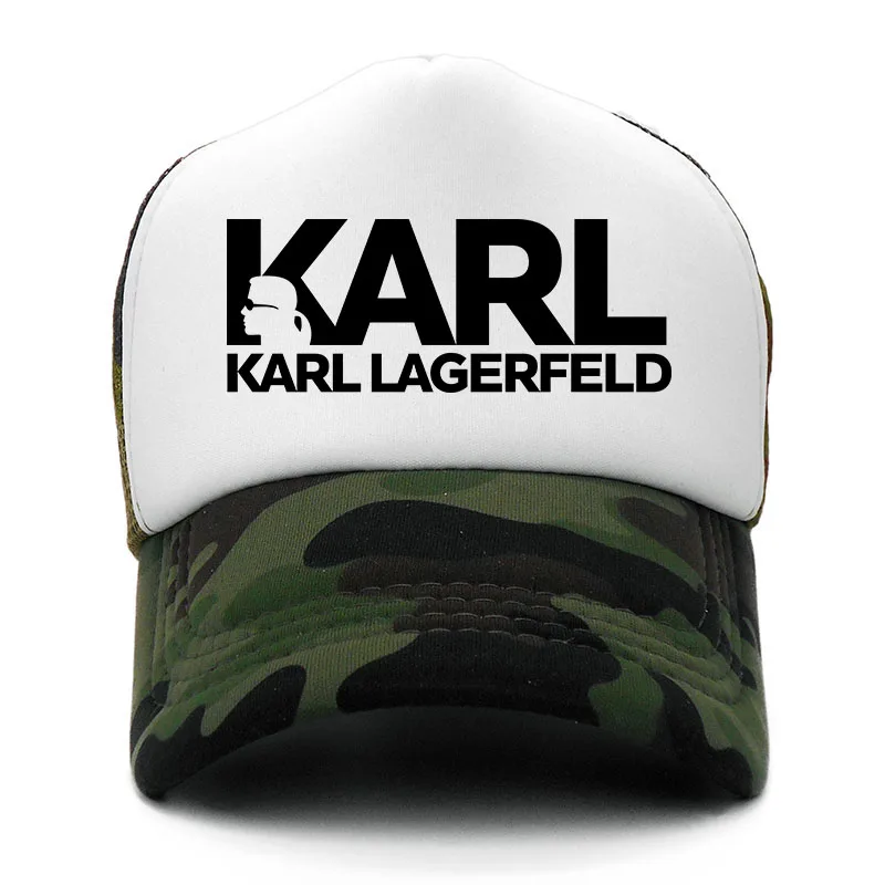 

Karl Lagerfeld Men's Baseball Cap Print Summer Mesh Cap Hats For Men Women Snapback Gorras Casual Hip Hop Caps Dad Hat