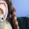 Boucles d'oreilles pour femmes, bijoux Vintage, exquis, en feuille d'or, belles boucles d'oreilles, modernes, en plumes ► Photo 3/6