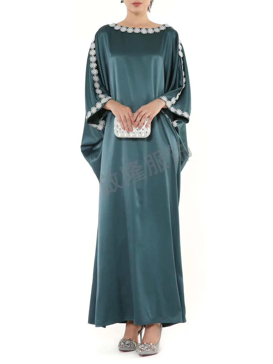 New Arrival Muslim Islam Silk long dress for Women 