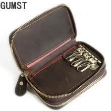 GUMST чехол для ключей из натуральной кожи, кошелек, смарт-сумка для автомобиля, сумка, кольцо, обертывание, органайзер, Чехол для мужчин с брелком