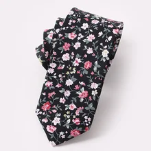 RBOCOTT мужские галстуки с цветочным принтом 6,5 см хлопок галстук слизь галстуки в повседневном стиле для мужчин женщин Свадебный костюм синие черные тонкие шейные платки