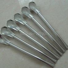 100 шт оптом мате питьевой соломы ложки, ложка из нержавеющей стали