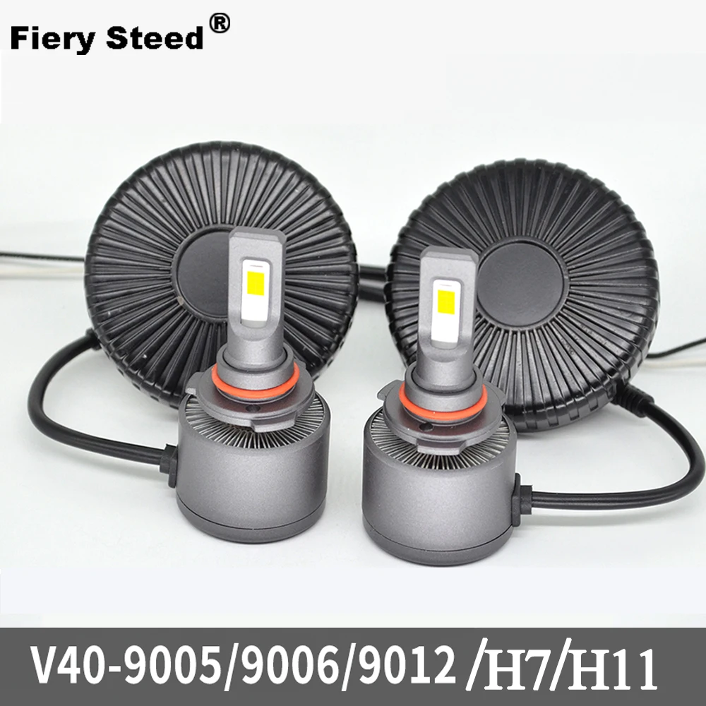 

Fiery Steed Led Light Car 60W 4000LM 6000-6500K Mini Canbus Lampada H11 H7 LED Car Headlight D2 9005 9006 9012 Auto Headlights