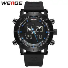 WEIDE luxury Genuine LCD digital Sport fitness watch alarm clock men Water Resistant Analog Quartz watches box original lmen's