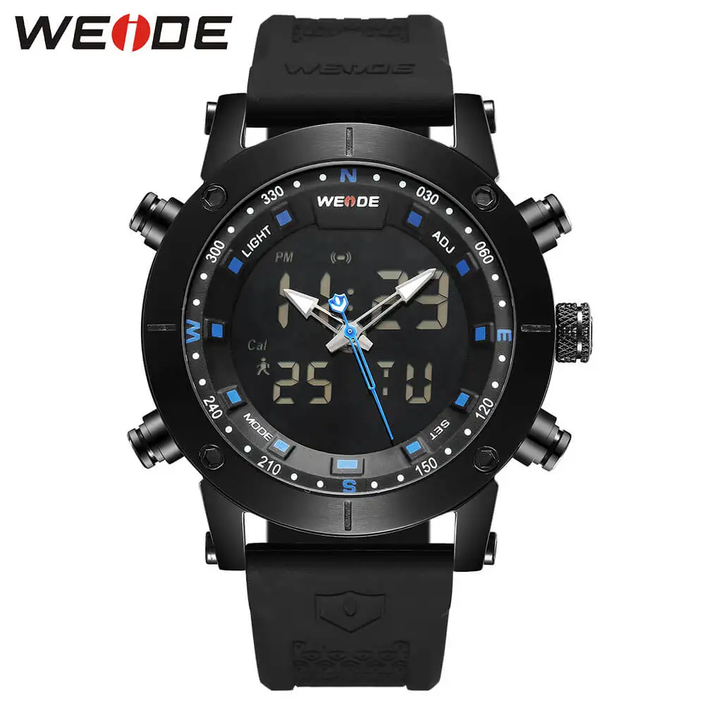 WEIDE luxury оригинальный для ЖК дисплея цифровой Спорт Фитнес часы будильник мужские