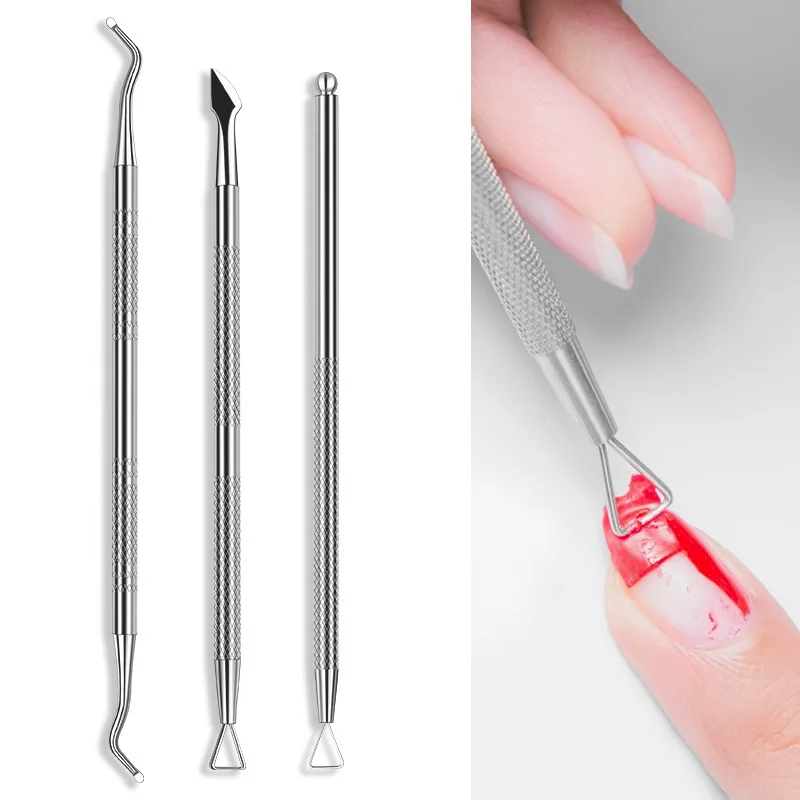 

1 pcs smoker Stainless Steel Cuticle Nail Pusher Nail Art UV Gel Remover Manicure Pedicure Care Sets Cuticle Pushers Tools