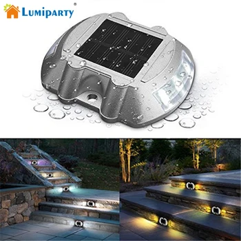 

Lumiparty Solar Deck Light LED Solar Path Lamp Marker lighting Waterproof Security Warning Lights for Outdoor Pathway Stairs