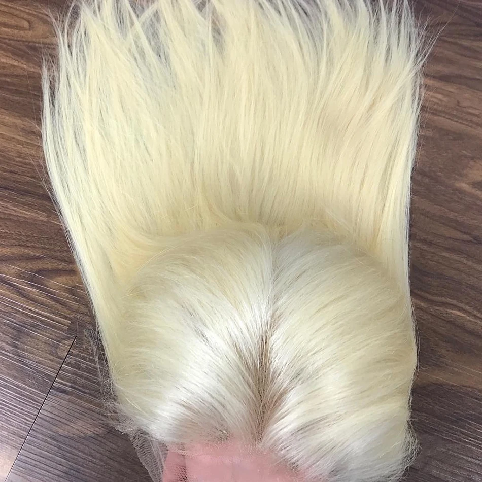 Luvin HD прозрачные 613 блонд бесклеевые полностью кружевные человеческие волосы парики предварительно выщипанные Детские волосы длинные бразильские Прямые фронтальные парики