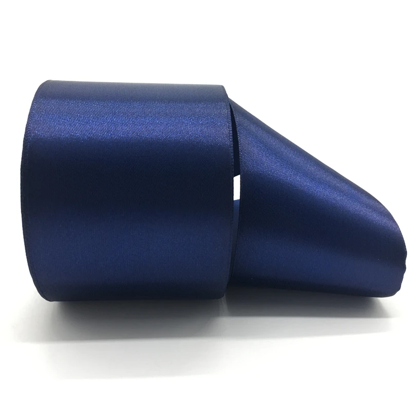 

5Yards 75mm Navy blue Polyester Ribbon Silk Satin Ribbon Wedding Christmas Party Decoration DIY Gift Packing