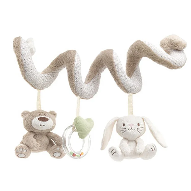 Candice guo плюшевая игрушка мягкая кукла милый медведь кролик детская погремушка Мобильная кровать круг круглый подарок на день рождения Рождественский подарок