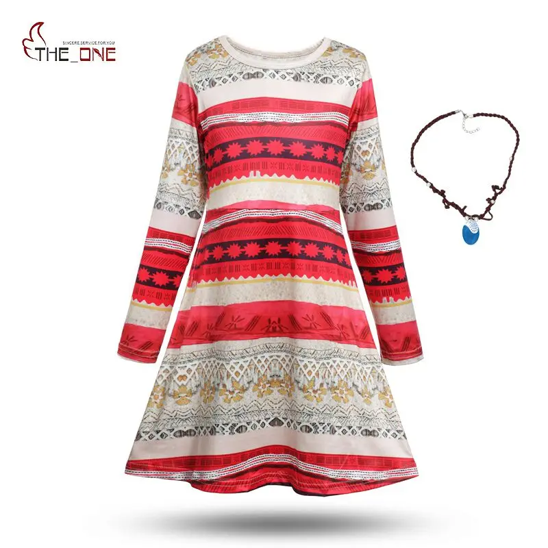 MUABABY костюм Моаны для девочек; детское платье принцессы Моаны с длинными рукавами; фантазийное Детское ночное платье с героями мультфильмов; подарок на день рождения