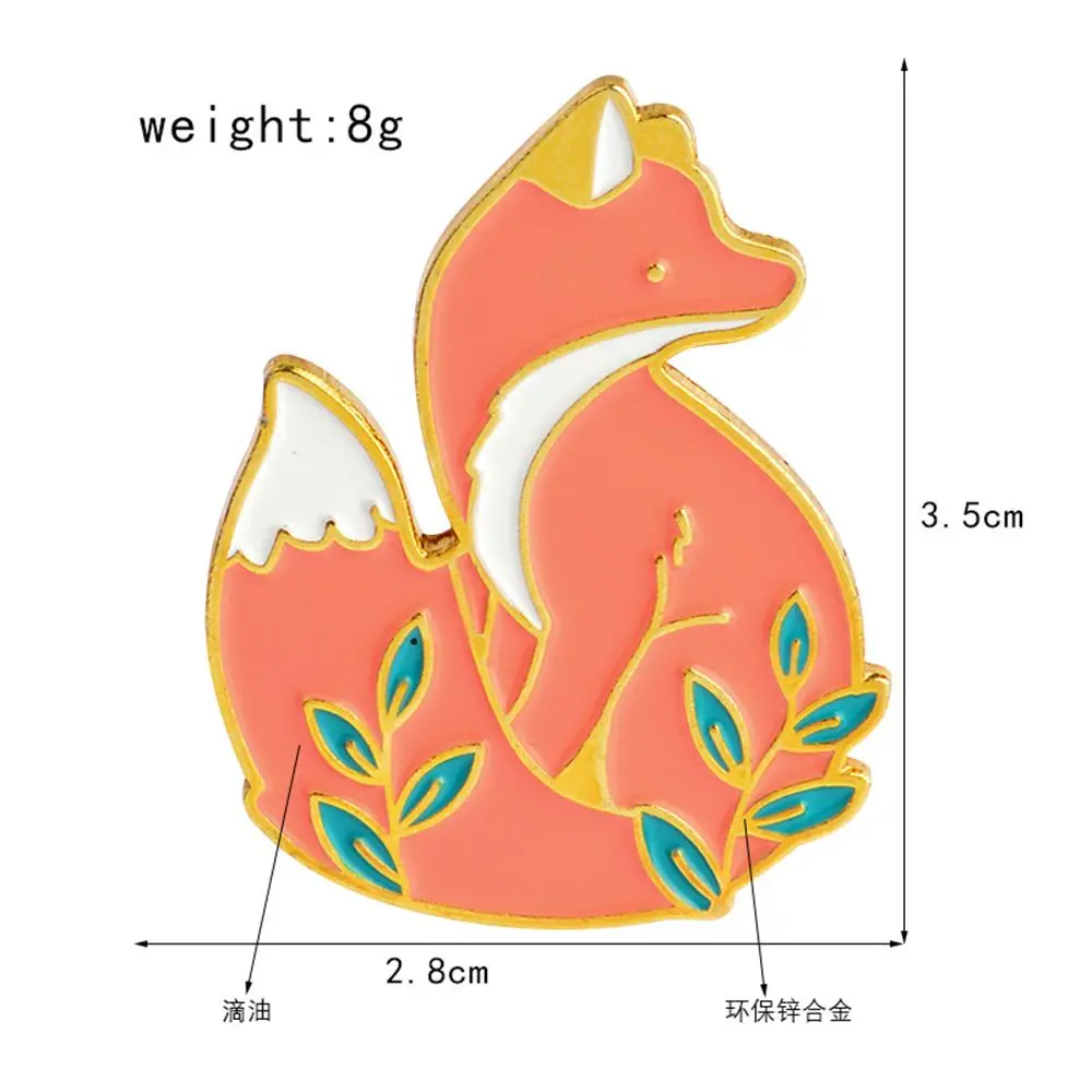 1 шт. Горячая брошь с животными милые животные лесной Смарт лиса значки Броши нагрудные булавки лиса ювелирные изделия эмалированная брошь-кнопка Милая брошь