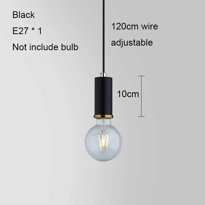 E27 подвесные светильники Светодиодный современный подвесной висячий светильник Настенный светильник Промышленный DIY нордическая лампа для Спальня Гостиная Кухня Ресторан - Цвет корпуса: 19 no bulb