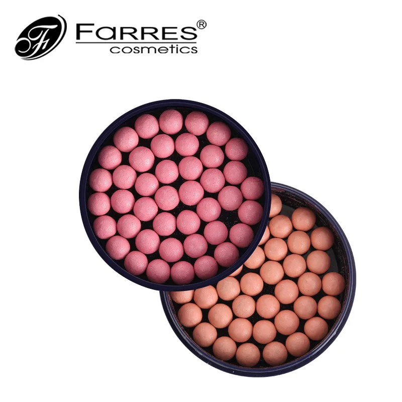 

FaRRES Base Foundation Powder Long Lasting Pigments Matte Cheek Natural Face Blush Oil-control Contouring Blusher Ball AM036