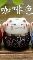 5 шт. милый кот Фортуна Kiten Maneki Neko керамика DIY для браслетов серьги декоративные подвески 2x2 см - Окраска металла: 5pcs coffe