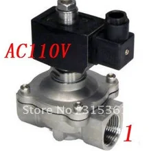 5 шт./лот 1' нормально открытый нефть кислота электромагнитный Клапан viton Нержавеющая сталь AC110V