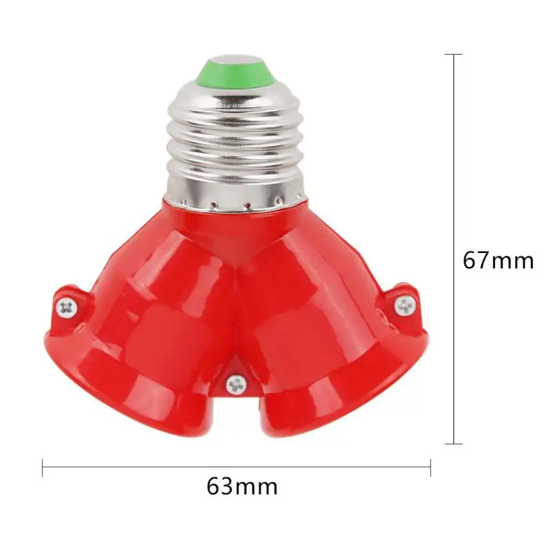 E27 к 2E27 держатель лампы винтовой преобразователь гнездо Y Форма сплиттер адаптер лампочка в форме раковины светильник база