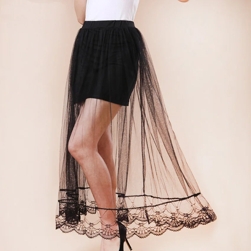 Yanqinghuan 2018 Summer Fashion Tulle Fish Tail Cool Skirt Women High