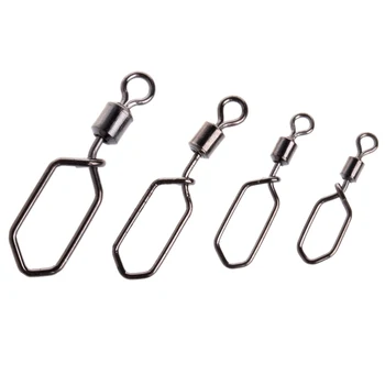 

20pcs Hooked Snap Pin Fishing Barrel Swivel Hook Lure Accessories Connector