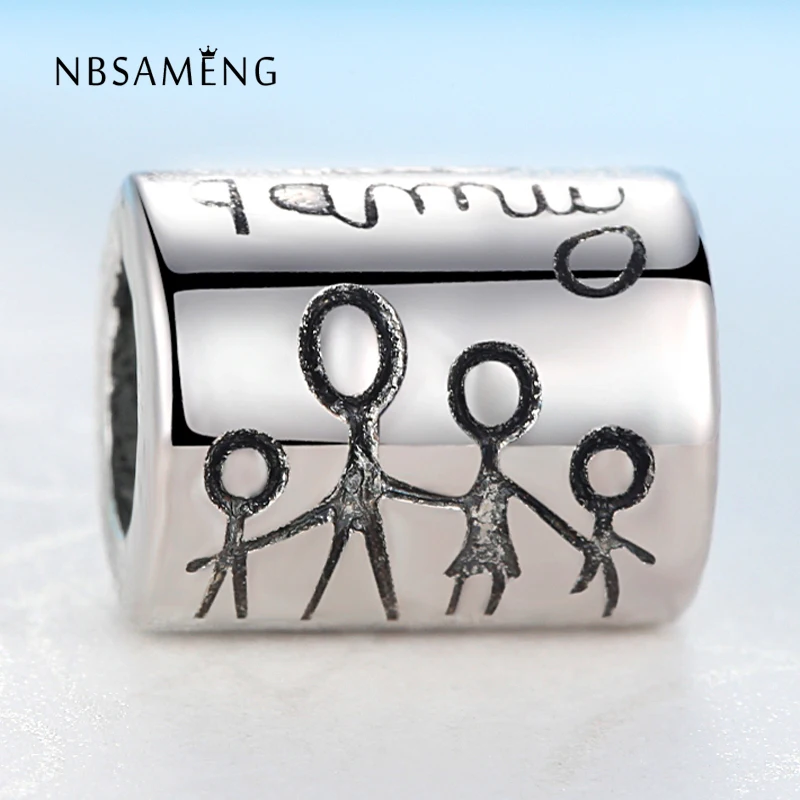 

Free shipping New Alloy Bead Charms European Family Hand to Hand beads Fit Pandora Women Bracelets & Bangle DIY jewerly