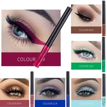 12 цветная подводка для глаз жидкая Водонепроницаемая легкая в носке матовая подводка для глаз Синий Красный Зеленый Белый Золотой коричневый наглазник