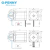 Шаговый двигатель NEMA 34, шаговый двигатель с ЧПУ 86X155mm 13 N.m 6A диаметр 14 мм, шаговый двигатель Nema34 1700Oz-in для гравировального станка с ЧПУ и высоки... ► Фото 2/6