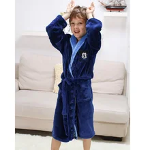 Children’s Bathrobes Pajamas Thick Flannel Mickey Minnie Hello Kitty Nightwear Robes for Girls Boys Baby Bathrobe