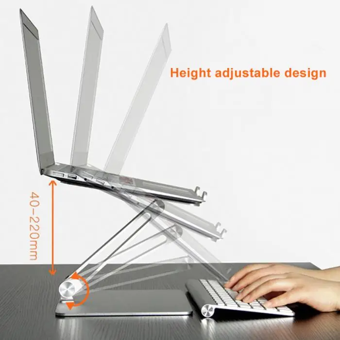 Universal Aluminum Alloy Laptop Holder Stand Foldable Adjustable Rack for Notebook Tablet LSMK99