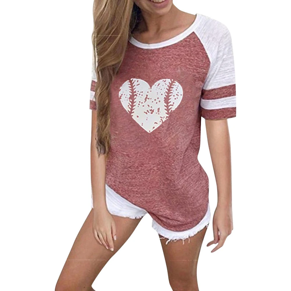 

MoneRffi Summer Women'-shirt Casual Printed Round Neck Short Sleeve Shirt