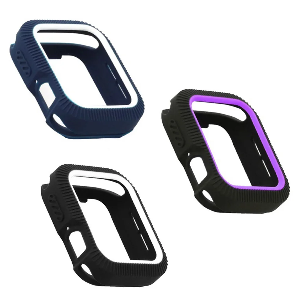 Силиконовый бампер для Apple Watch series 4 чехол iWatch candy color Cover Slim Fit протектор