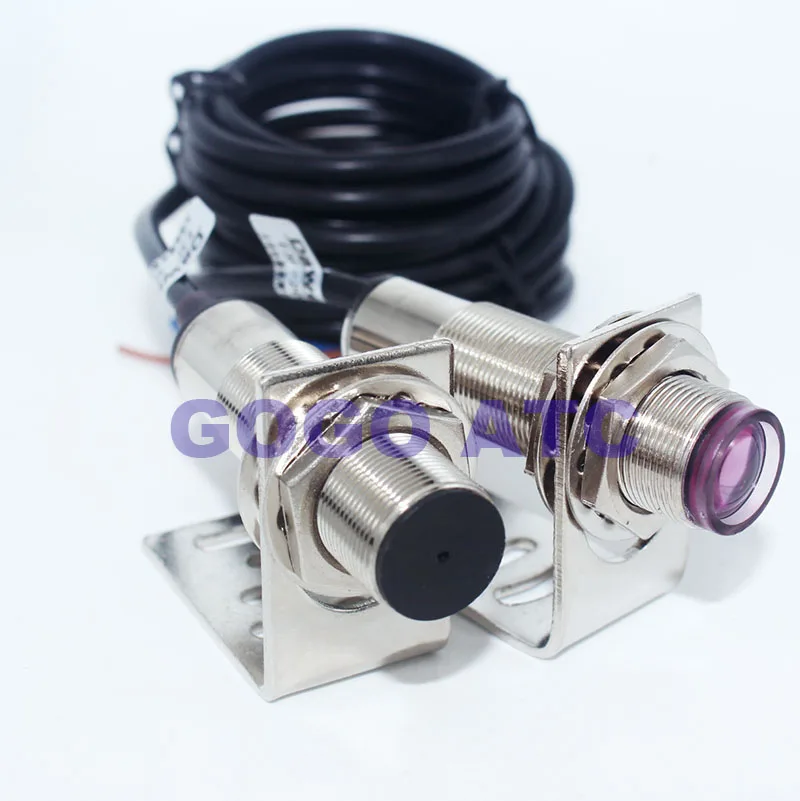 M18 laser photoelectric switch E3F-30L/C detection remote distance 30 meters normally open adjustable sensor