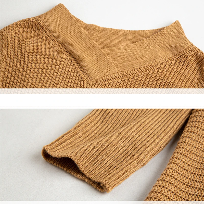 Loose Knitted Women Pullovers Sweaters Long-sleeved V-neck Casual Sweater 2018 Autumn Winter New Fashion Solid Color Femme Tops Loose Knitted Women Pullovers Sweaters Long-sleeved V-neck Casual Sweater 2018 Autumn Winter New Fashion Solid Color Femme Tops