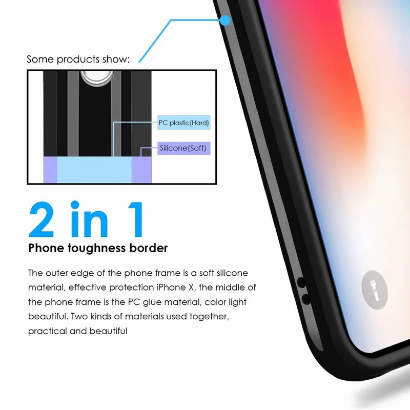 Portefeuille для IPhone X Case TPU PC Гибридный противоударный бампер чехол Apple 10 iPhonex девочек и