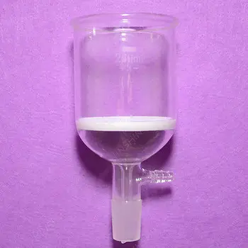 

Filter Funnel,250ML,24/29 Ground Joint,10MM Hose Connection,Porosity 3#